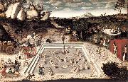CRANACH, Lucas the Elder The Fountain of Youth dfg oil painting reproduction